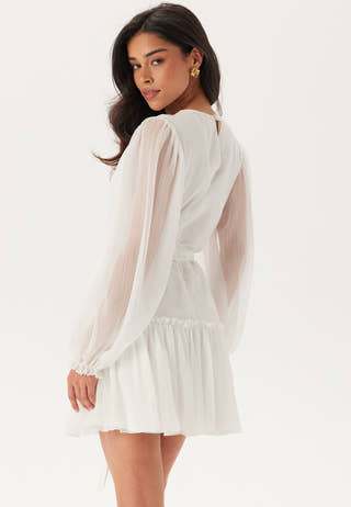Frill Balloon Sleeve Dress