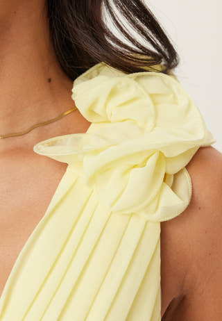 Frill Ruffle Chiffon Gown