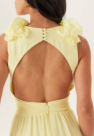 Frill Ruffle Chiffon Gown