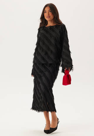 Fringe Midi Skirt