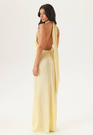 Halterneck Satin Gown