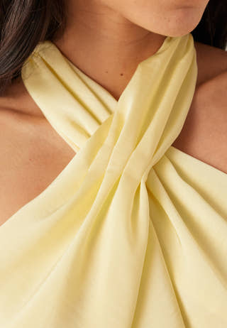 Halterneck Satin Gown