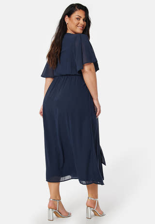 Butterfly Sleeve Midi Dress