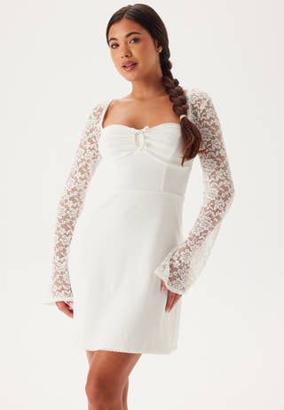 Lace Sleeve Bustier Dress