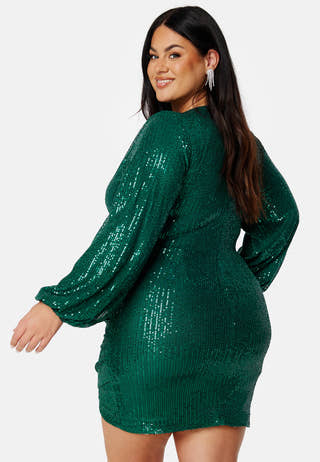 Sequin Wrap Dress