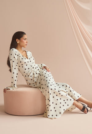 Ruched Front Midi Dress