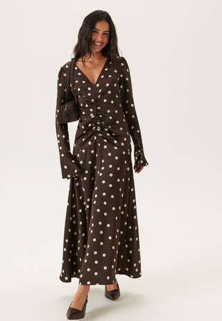 Ruched Front Midi Dress