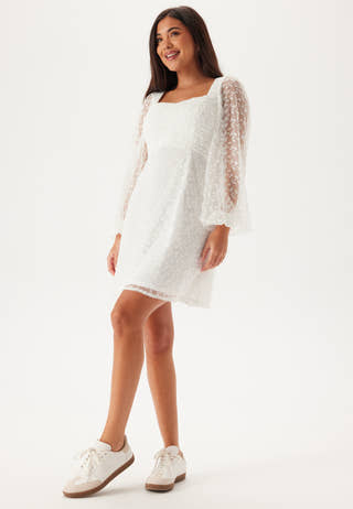 Ruched L/S Short Dress