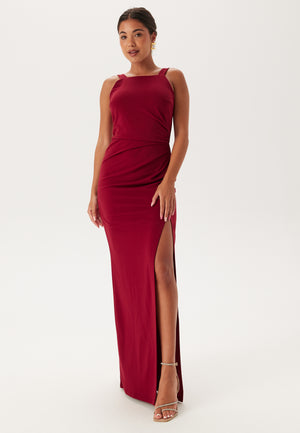 Square Neck Slit Maxi Dress