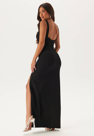 Square Neck Slit Maxi Dress