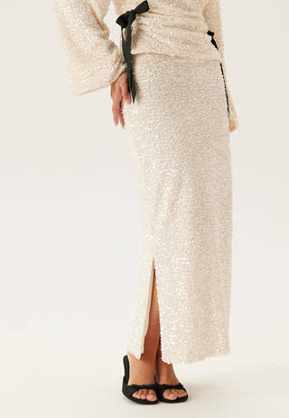 Straight Ankle Sequin Skirt