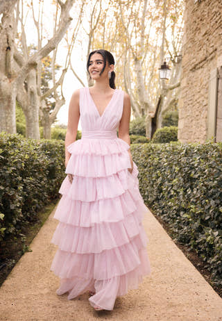 Tulle Frill Gown