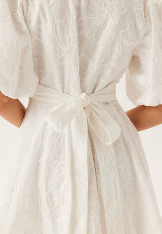 V-neck Bubble Hem Short Dress