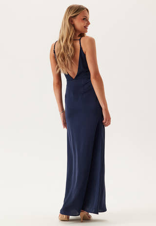 Waterfall Mermaid Satin Gown