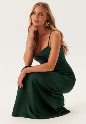 Waterfall Mermaid Satin Gown
