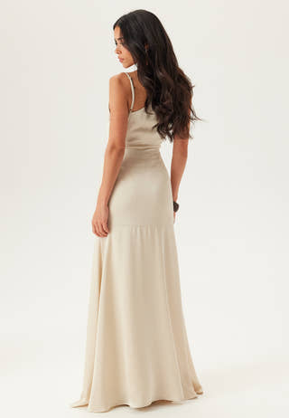 Waterfall Mermaid Satin Gown
