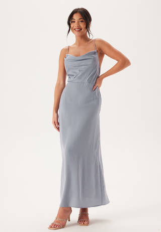 Waterfall Satin Ankle dress