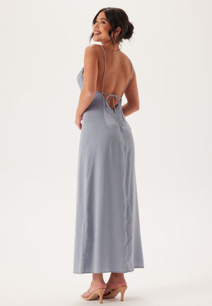 Waterfall Satin Ankle dress