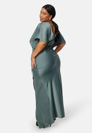 Wrap Satin Gown