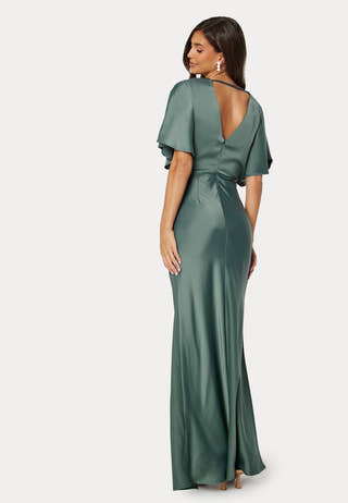 Wrap Satin Gown