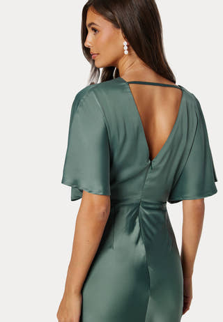 Wrap Satin Gown