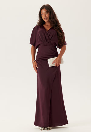 Wrap Satin Gown