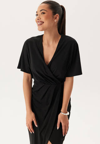 Wrap Slit Maxi Dress