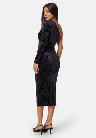 One Shoulder Velvet Dress