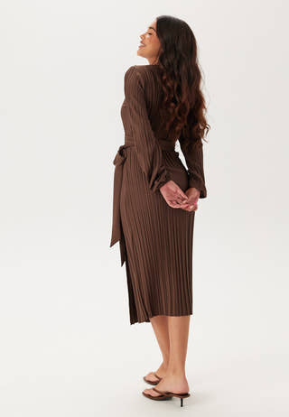 Pleated Wrap Dress