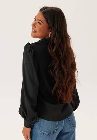 Puff Sleeve Satin Shirt