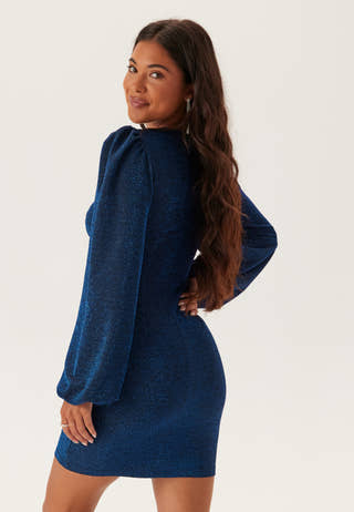 Puff Sleeve Sparkling Dress