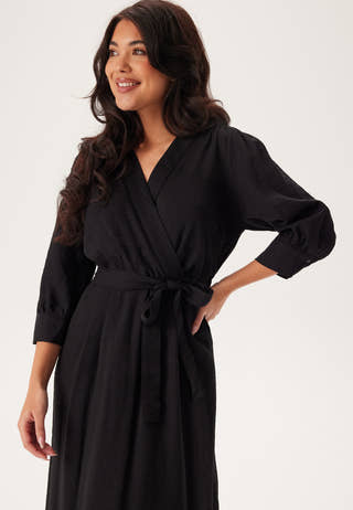 Puff Sleeve Structured Dress