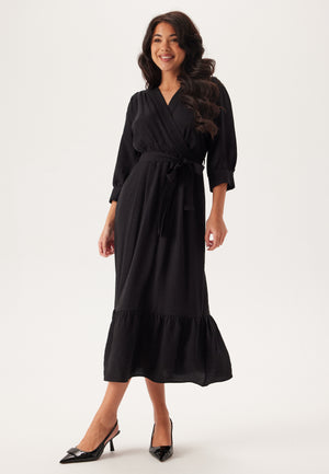 Puff Sleeve Structured Dress