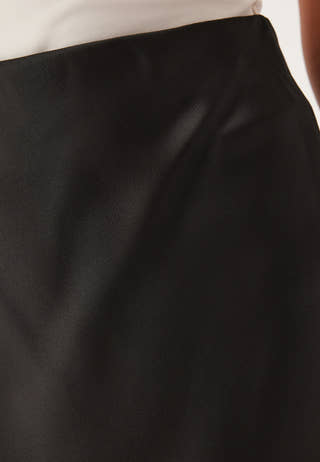 Satin Midi Skirt