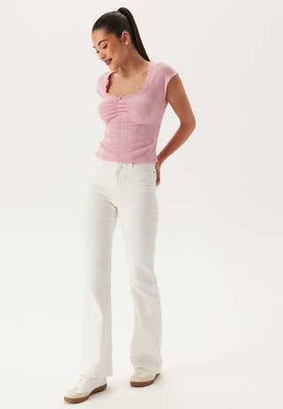 Short Sleeve Pointelle Top