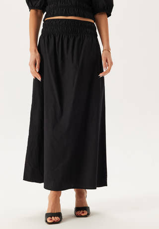Smock Waist Maxi Skirt