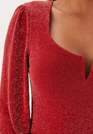 Sparkling Puff Sleeve Top