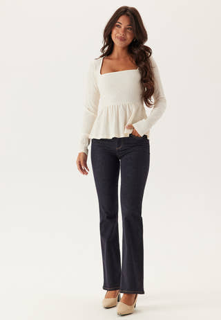 Square Neck Peplum Top
