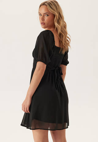 Square Neck S/S Georgette Dress