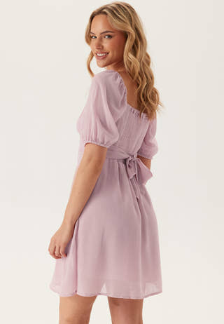 Square Neck S/S Georgette Dress