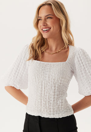 Square Neck Volume Sleeve Top