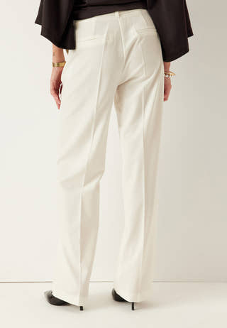 Straight High Waist Suit Trousers