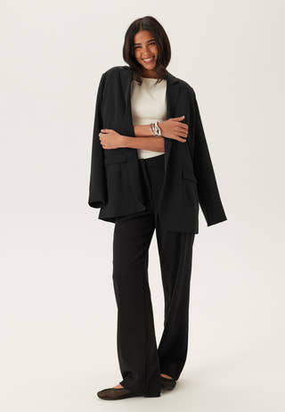 Straight High Waist Suit Trousers
