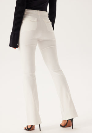 Stretchy Back Pocket Trousers