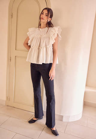 Stretchy Back Pocket Trousers