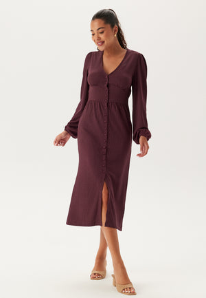 Structure Button Midi Dress
