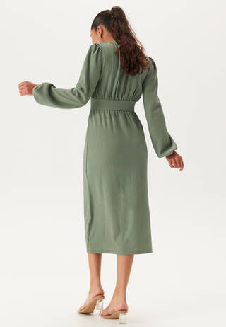 Structure Button Midi Dress