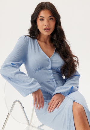 Structure Button Midi Dress