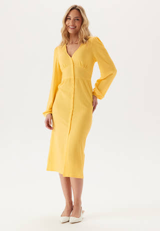 Structure Button Midi Dress