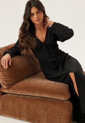 Structure Button Midi Dress